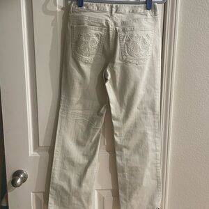 Talbots Cream Straight Leg Jeans Elegant Design